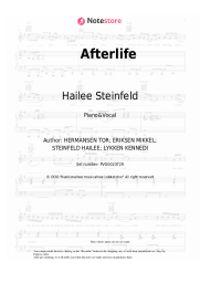 Sheet music, chords Hailee Steinfeld - Afterlife
