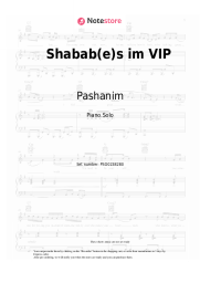 Sheet music, chords Pashanim, Ceren - Shabab(e)s im VIP