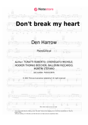 Sheet music, chords Den Harrow - Don't break my heart