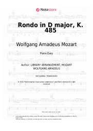 undefined Wolfgang Amadeus Mozart - Rondo in D major, K. 485