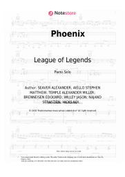 Sheet music, chords League of Legends, Cailin Russo, Chrissy Costanza - Phoenix