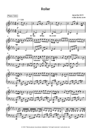 Sheet music, chords Apache 207 - Roller