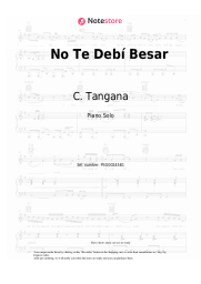 Sheet music, chords C. Tangana, Paloma Mami, Alizzz - No Te Debí Besar