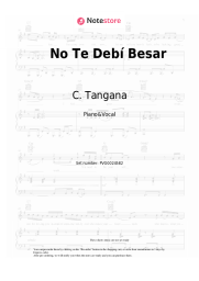 Sheet music, chords C. Tangana, Paloma Mami, Alizzz - No Te Debí Besar