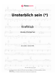 Sheet music, chords Kraftklub, Domiziana - Unsterblich sein (*)