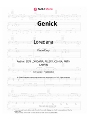 Sheet music, chords Loredana - Genick