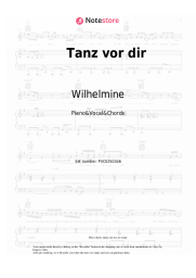 Sheet music, chords Wilhelmine - Tanz vor dir