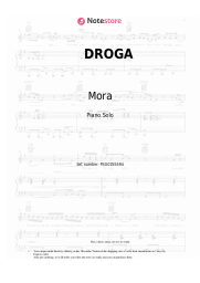 Sheet music, chords Mora, C. Tangana - DROGA
