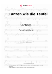 Sheet music, chords Santiano - Tanzen wie die Teufel