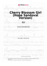 Sheet music, chords Air - Cherry Blossom Girl (Hope Sandoval Version)