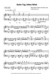 Sheet music, chords Max Raabe, Palast Orchester, LEA - Guten Tag, liebes Glück