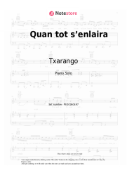 Sheet music, chords Txarango - Quan tot s’enlaira