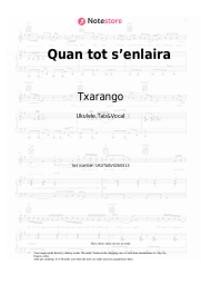 Sheet music, chords Txarango - Quan tot s’enlaira