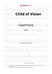 Sheet music, chords Supertramp - Child of Vision