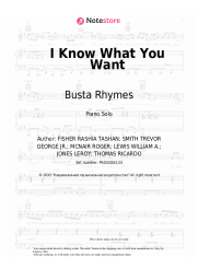 Sheet music, chords Busta Rhymes, Mariah Carey - I Know What You Want