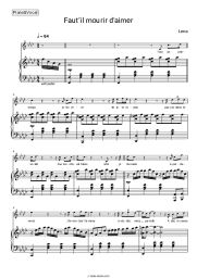 Sheet music, chords Lena - Faut'il mourir d'aimer