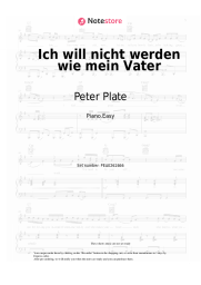 Sheet music, chords Peter Plate, Max Mutzke - Ich will nicht werden wie mein Vater