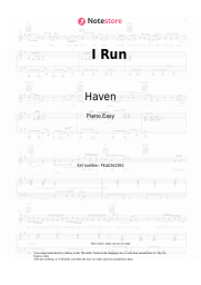 Sheet music, chords Haven - I Run