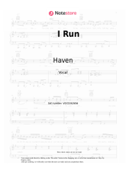 Sheet music, chords Haven - I Run
