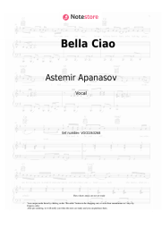 Sheet music, chords Astemir Apanasov - Bella Ciao