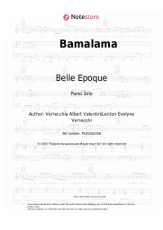 Sheet music, chords Belle Epoque - Bamalama