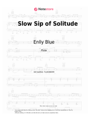 Sheet music, chords Enlly Blue - Slow Sip of Solitude