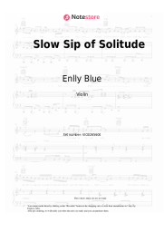 Sheet music, chords Enlly Blue - Slow Sip of Solitude