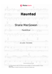 Sheet music, chords Shane MacGowan, Sinead O'Connor - Haunted