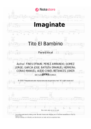 Sheet music, chords Tito El Bambino, Pitbull, El Alfa - Imaginate