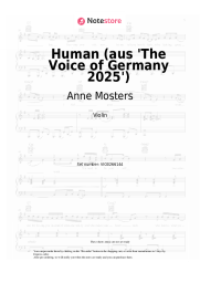 Sheet music, chords Anne Mosters  - Human (aus 'The Voice of Germany 2025')