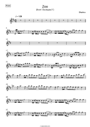 Sheet music, chords Shakira - Zoo (From 'Zootopia 2')