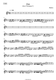 Sheet music, chords Shakira - Zoo (From 'Zootopia 2')