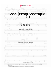 Sheet music, chords Shakira - Zoo (From 'Zootopia 2')