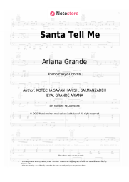 Sheet music, chords Ariana Grande - Santa Tell Me
