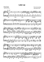 Sheet music, chords Pierre Groscolas - Lady lay