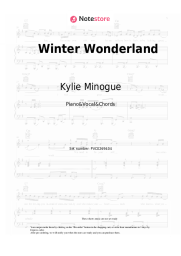 Sheet music, chords Kylie Minogue - Winter Wonderland