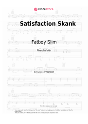 Sheet music, chords Fatboy Slim, The Rolling Stones - Satisfaction Skank