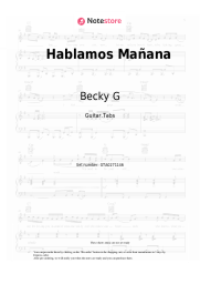 Sheet music, chords Becky G - Hablamos Mañana