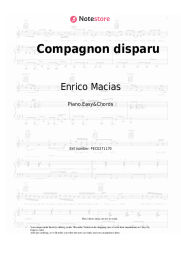Sheet music, chords Enrico Macias - Compagnon disparu