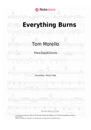 Sheet music, chords Tom Morello, Beartooth - Everything Burns