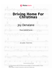 Sheet music, chords Joy Denalane, Rea Garvey, Esther Graf - Driving Home For Christmas