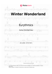 Sheet music, chords Eurythmics - Winter Wonderland