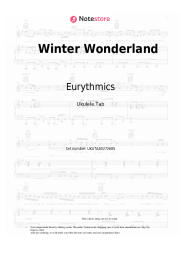 Sheet music, chords Eurythmics - Winter Wonderland