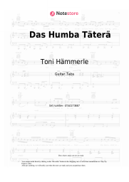 Sheet music, chords Toni Hämmerle - Das Humba Täterä