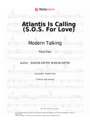 Sheet music, chords Modern Talking - Atlantis Is Calling (S.O.S. For Love)