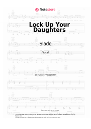 Sheet music, chords Slade - Lock Up Your Daughters