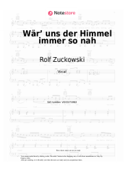 undefined Rolf Zuckowski - Wär’ uns der Himmel immer so nah