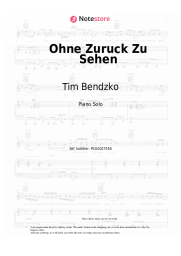 undefined Tim Bendzko - Ohne Zuruck Zu Sehen