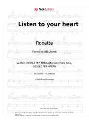 Sheet music, chords Roxette - Listen to your heart