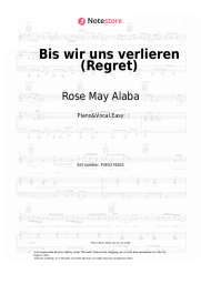 Sheet music, chords Rose May Alaba - Bis wir uns verlieren (Regret)